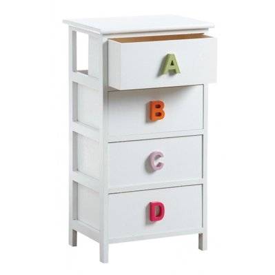 Commode chambre enfant alphabet 4 tiroirs 4 tiroirs - 14947 - 3238920757361