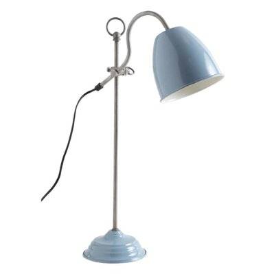 Lampe de bureau en métal laqué bleu - 15410 - 3238920758085