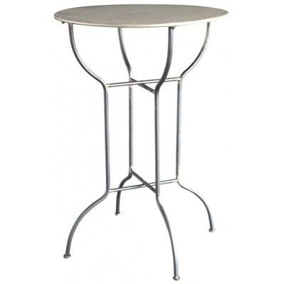 Table haute mange-debout en métal laqué gris antique - 31144 - 3238920803129