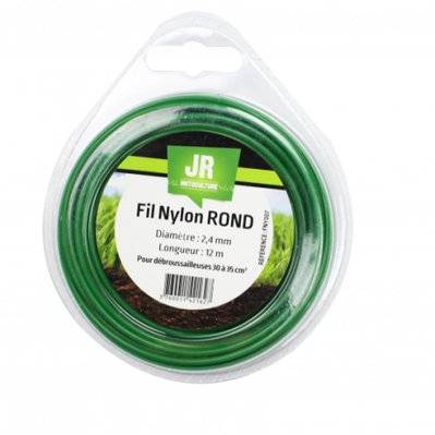 Fil nylon 2,4 mm 12 m - Rond - FNY007 - 3760011421627