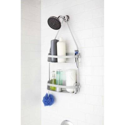 Support accessoires de douche 2 étagères Flex blanc - 27786 - 0028295463447