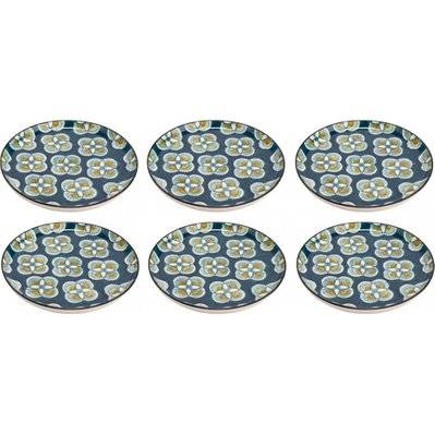 Assiette plate à motifs Imany (Lot de 6) bleu foncé - 53322 - 3700866344603