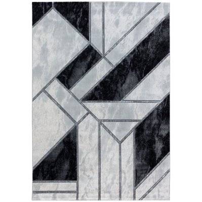 GRAFIC - Tapis effet marbre - Argent 120 x 170 cm - NAXOS1201703817SILVER - 3701479501452