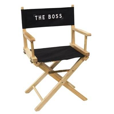 Chaise de cinéma pliante - The Boss - Bois et Noir - 702311 - 3665549094216