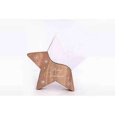 Décoration de Noël Stars Wooden Natural - Blanc - 601037 - 3665549050878