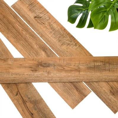 WallArt Planches d'aspect de bois Chêne de récupération Marron rouille - 432696 - 8719992629084