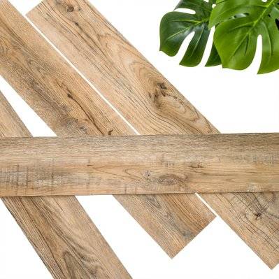 WallArt Planches d'aspect de bois Chêne de récupération Marron vintage - 432697 - 8719992629091