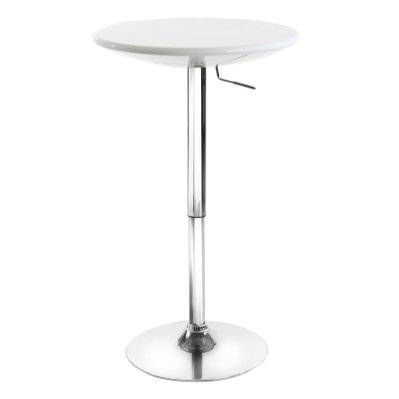 Table haute de bar DOMINIK, en plastique blanc - 13192 - 4016787131925