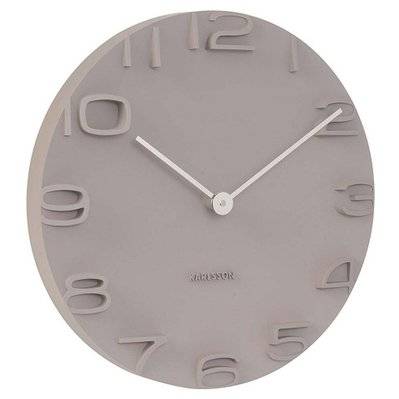 Horloge moderne avec aiguilles chromées On the Edge gris - 27927 - 8714302579998