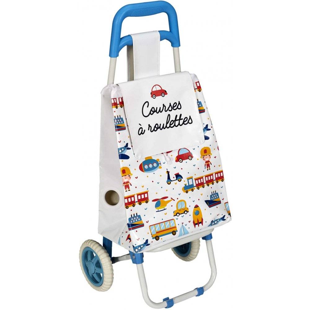 Chariot de courses pour enfants à motifs Motifs véhicules - Brico Privé