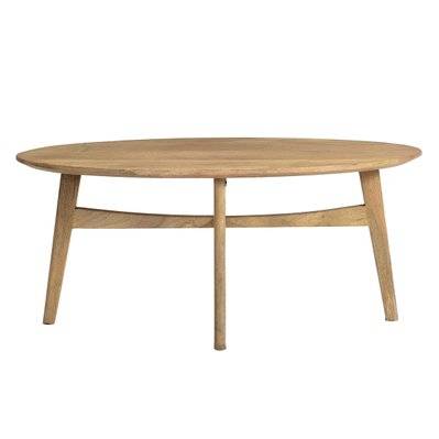 Table basse ovale bois manguier massif L100 cm PALEY - L100xP50xH45 - 49970 - 3662275122480