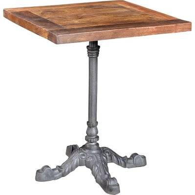 Table bistrot carrée pieds en fer forgé - 26208 - 3700407993321