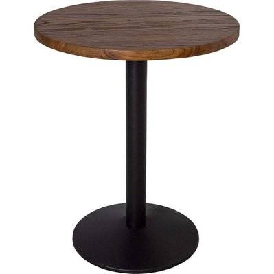 Table bistrot ronde plateau en bois d'orme 60 x 75 cm - 52938 - 3701345004520