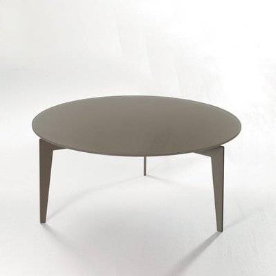 Table basse ronde MIKY en verre taupe - 20100847188 - 3663556136134