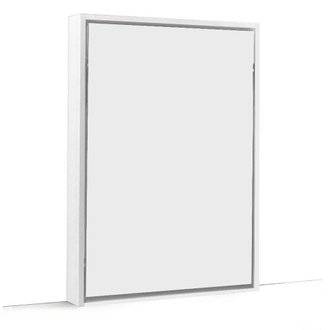TONIC Armoire lit verticale compacte ultra plate couchage 140 * 200 cm finition blanc mat
