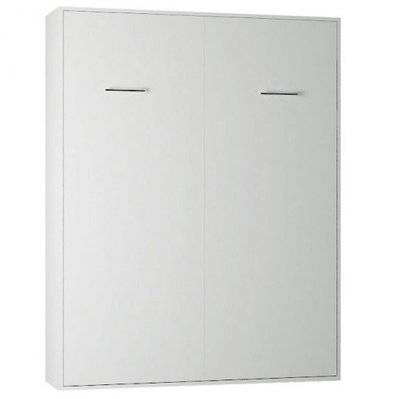 Armoire lit escamotable SMART-V2 blanc mat couchage 160*200 cm. - 20100887613 - 3663556355566