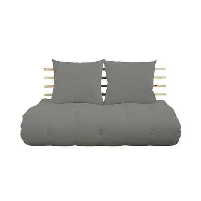 Canapé lit futon SHIN SANO gray et pin massif couchage 140*200 cm. - 20100886428 - 3663556351087