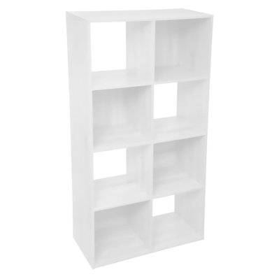 Etagère cube design Mix'n modul - L. 67 x H. 134 cm - Blanc - 514280 - 3560238664940