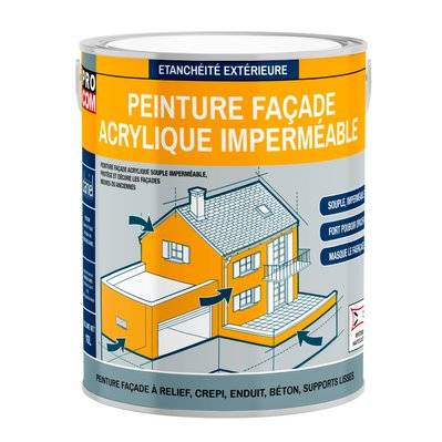 Peinture façade PROCOM crépi, façade à relief, imperméabilisation et protection des façades - Durable jusqu'à 10 ans 2.5 litres - 145_1463 - 3700070119974