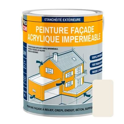 Peinture façade PROCOM crépi, façade à relief, imperméabilisation et protection des façades - Durable jusqu'à 10 ans 2.5 litres - 145_1464 - 3700070119981