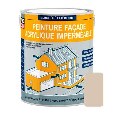 Peinture façade PROCOM crépi, façade à relief, imperméabilisation et protection des façades - Durable jusqu'à 10 ans 2.5 litres - 145_1465 - 3700070119998