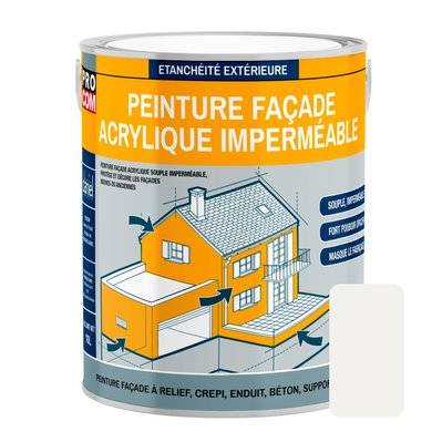 Peinture façade PROCOM crépi, façade à relief, imperméabilisation et protection des façades - Durable jusqu'à 10 ans 2.5 litres - 145_1468 - 3700070120024