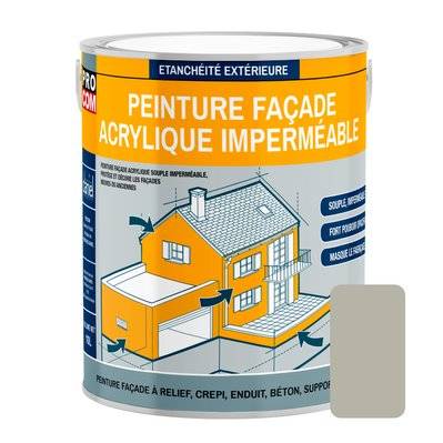 Peinture façade PROCOM crépi, façade à relief, imperméabilisation et protection des façades - Durable jusqu'à 10 ans 2.5 litres - 145_1470 - 3700070120048