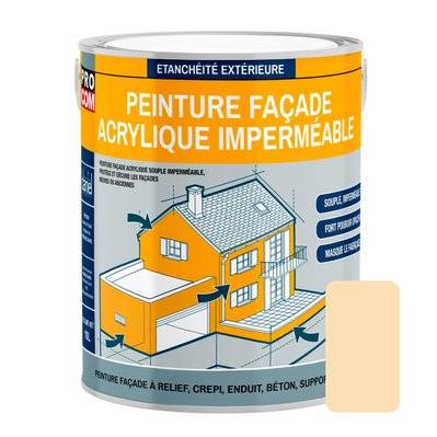 Peinture façade PROCOM crépi, façade à relief, imperméabilisation et protection des façades - Durable jusqu'à 10 ans 2.5 litres - 145_1471 - 3700070120055