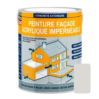 Peinture façade PROCOM crépi, façade à relief, imperméabilisation et protection des façades - Durable jusqu'à 10 ans 2.5 litres - 145_1473 - 3700070120079
