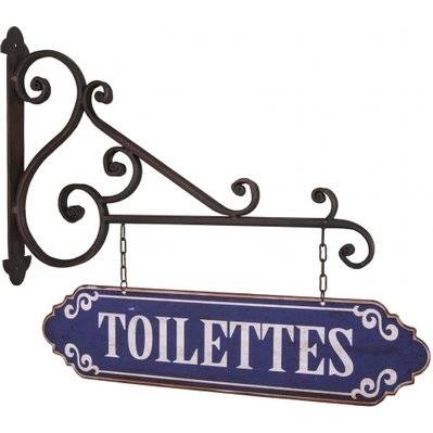 Panneau avec patère vintage toilettes - 52976 - 3700407994052