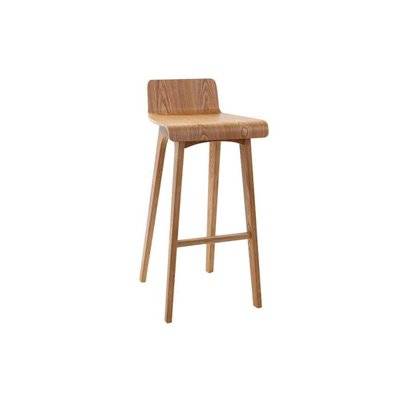 Chaise de bar scandinave en bois clair H75 cm BALTIK L39.7xP43.7xH87 - 26274 - 3662275056266