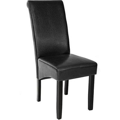 Tectake  Chaise aspect cuir - noir - 400554 - 4260182872956