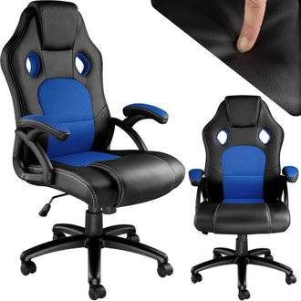 Tectake  Chaise gamer TYSON - noir/bleu