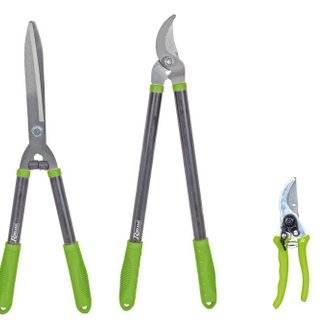 Lot 3 outils de jardinage coupants : secateur 8 + cisaille haies + coupe branches, PRSMCHBX3