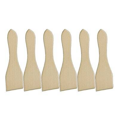 Lot de 6 spatules à raclette en bois  - METALTEX - 589703 - 143804 - 8002525897037