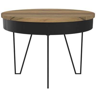 Table basse ronde Kiara en bois et métal D60 cm - 7589 - 3701324536684