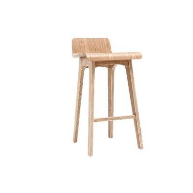 Chaise de bar scandinave bois naturel H65 cm BALTIK - L39.5xP44.5xH77 - 40719 - 3662275070309
