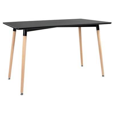 Table rectangulaire 120 × 70cm noire PIA - 3754 - 3701227210599