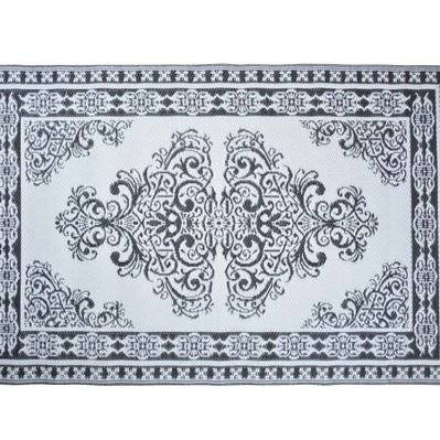 Tapis d'extérieur rectangulaire réversible motif Perse noir/blanc - 186 x 119 cm - 30376 - 8714982112744