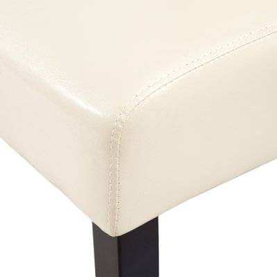 Tectake  Chaise aspect cuir - crème - 400556 - 4260182872970