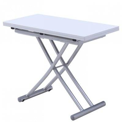 Table relevable extensible COLIBRI ultra compacte laquée blanc - 20100889752 - 3663556363943