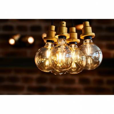 Ampoule LED Grappe à filament - E27 - 4 W - Ø 16 cm - blanc chaud - ambré - 4058075091993 - 4058075091993