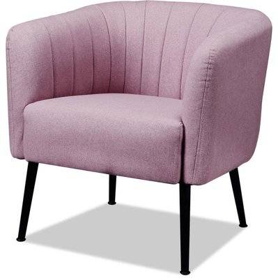 Fauteuil SCALITA Rose - assise polyester pieds Metal - SUP113449RE - 8790263449358