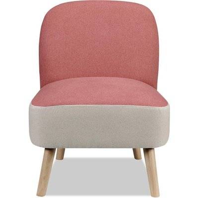 Fauteuil DOPIO Rose - assise polyester pieds Bois - SUP113448RB - 8790263448221