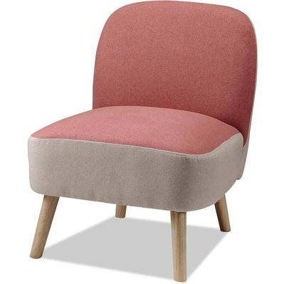 Fauteuil DOPIO Rose - assise polyester pieds Bois - SUP113448RB - 8790263448221