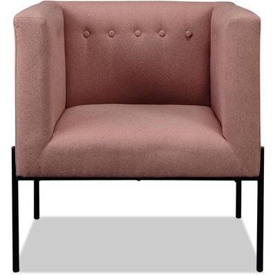 Fauteuil MONTY Rose - assise polyester pieds Metal - SUP113441RE - 8790263441352
