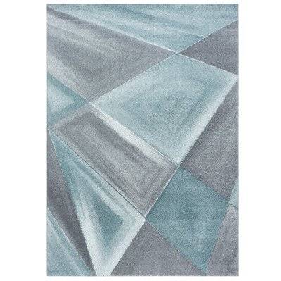 PASTEL - Tapis Couleur pastel - Bleu & Gris 200 x 290 cm - BETA2002901130BLUE - 3701479523287