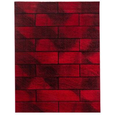 BRIQUE - Tapis effet mur - Rouge 200 x 290 cm - BETA2002901110RED - 3701479523317