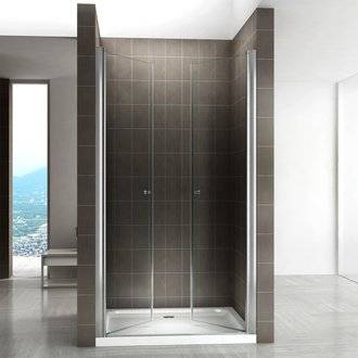 GINA Porte de douche H 180 cm largeur réglable 68 à 72 cm verre transparent