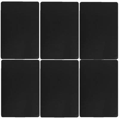 Lot de 6 Sets de table rectangulaire Tenor - 45 x 30 cm - Noir - L514637B - 3665549098603
